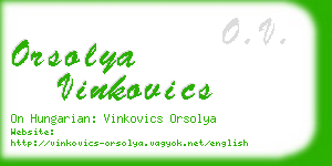 orsolya vinkovics business card